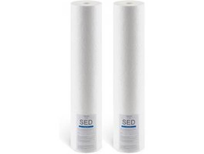 VEVOR 2 Stk. Ersatzkartusche für den Wasserfilter für das ganze Haus, 115 x 507 mm Polypropylen-Sedimentfilter für 3-stufiges Wasserfiltersystem, reduziert Chlor & schlechten Geschmack & Geruch