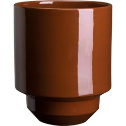 Hoff Übertopf 18 cm rot glasiert