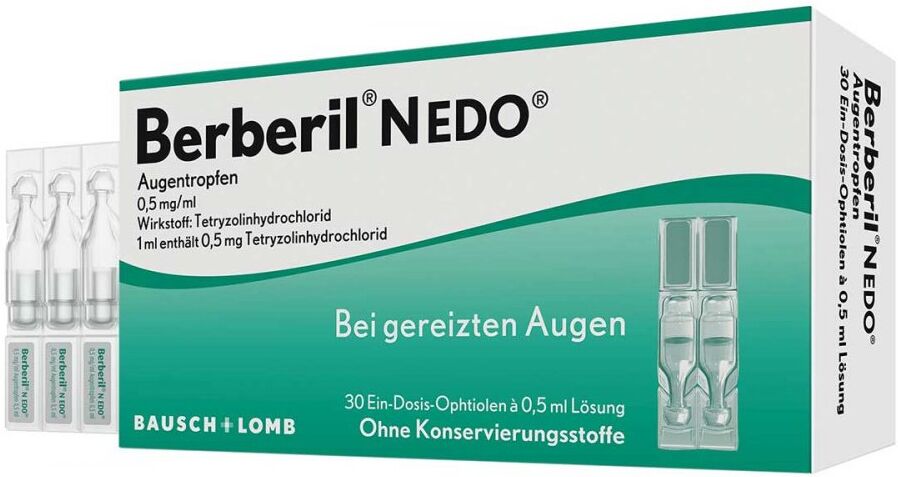 Berberil N EDO Augentropfen bei akut geröteten, gereizten Augen