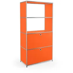 Aktenregal System 4 Metall Orange