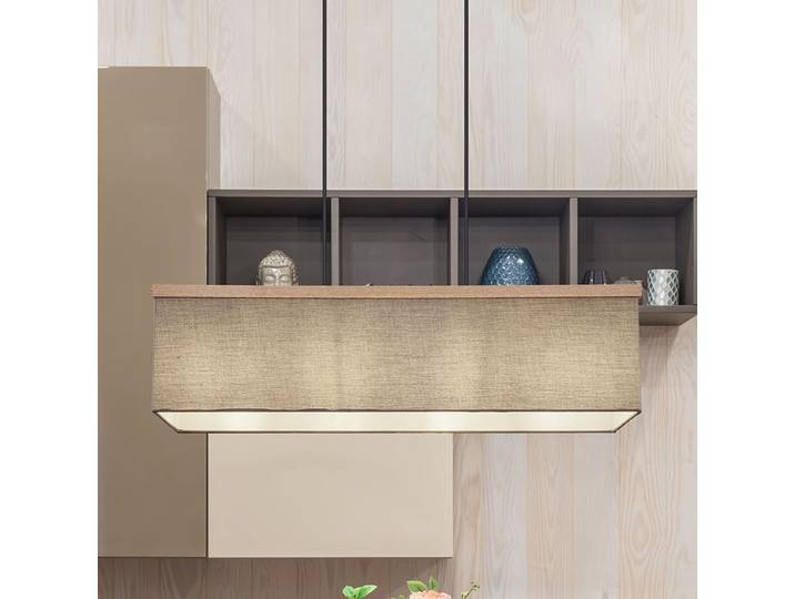 Suspension Ossi 20 x 120 x 80cm Marron/Gris/Noir Tissé à plat E27