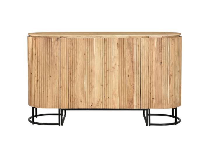 Livetastic Kücheninsel, Natur, Holz, Metall, Akazie, massiv, 180x105x50 cm, Küchen, Küchenmöbel, Kücheninseln
