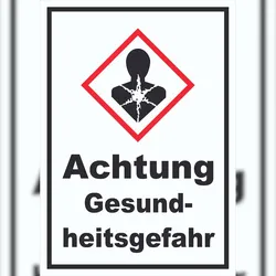 HB-Druck Schild Gesundheitsgefahr Sensibilisierung der Atemwege hochkant A3 (297x420mm)