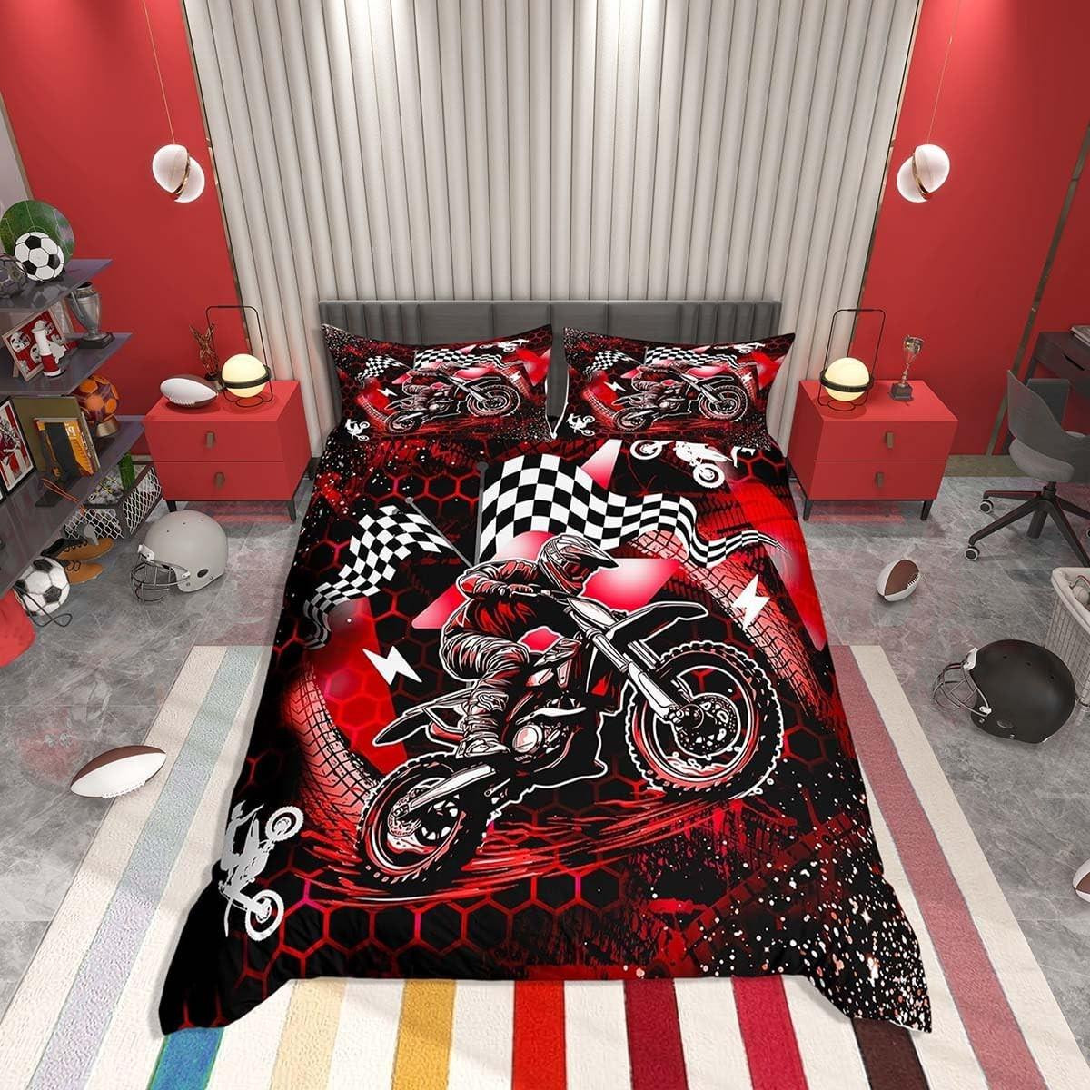 Omgoods Motocross Dekbedovertrekset voor Kinderen 200 x 200 cm