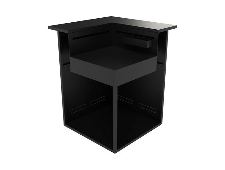Forge Adour Küchenmodul Eckmodul Stahl Schwarz