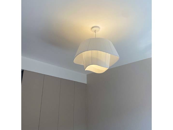 2026 nordique minimaliste Wabi-sabi Vintage crème vent tissu pendentif LED lumières salon salle à manger chambre décor à la maison lampe Chandel