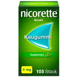 nicorette® Kaugummi freshmint, 4 mg Nikotin 105 St