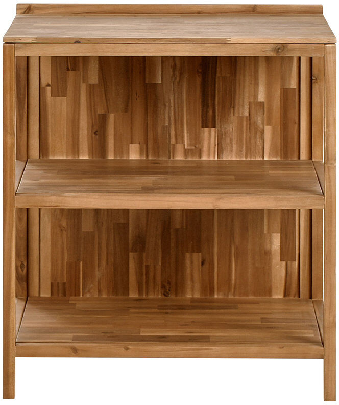 Beliani Outdoor Kitchen Island VENOSA Acacia Wood Brown 90cm H X 80cm W X 50cm D