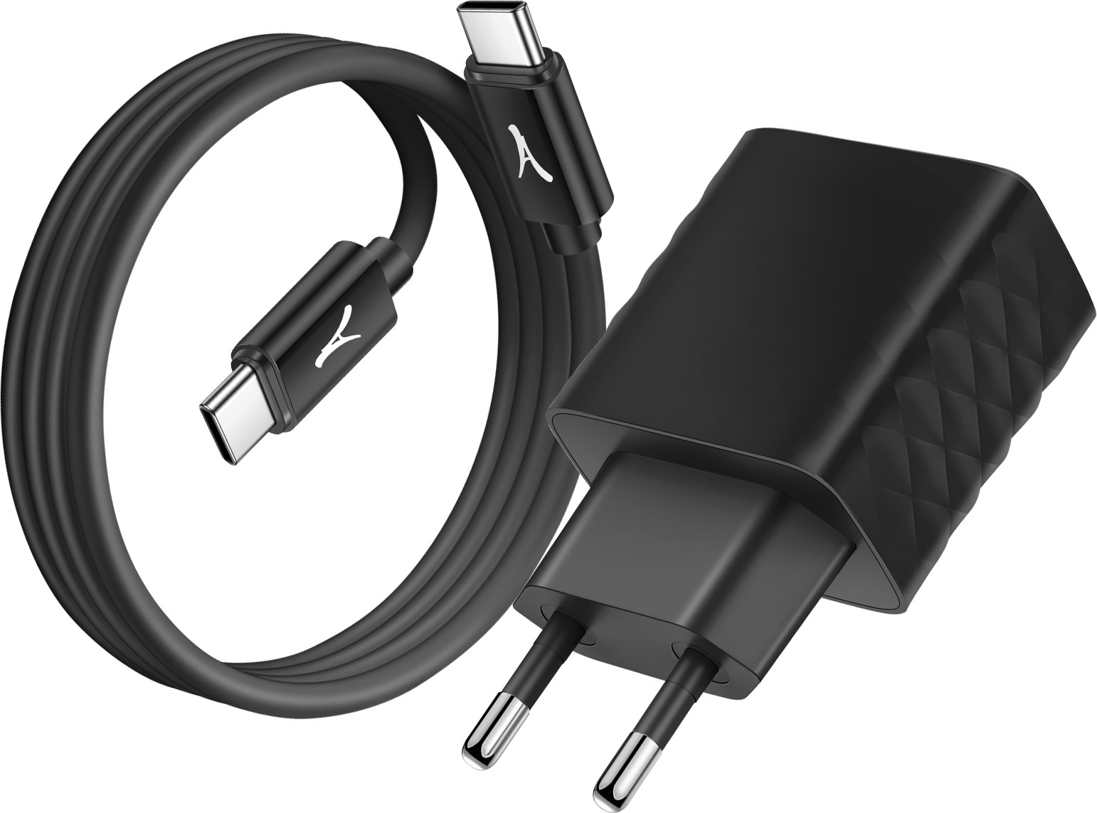 Akashi 20W USB en USB-C voeding met USB-C-kabel, zwart