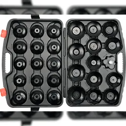 Yato Set di chiavi a bussola per filtro olio 65-120 mm, 3/8" 30 pezzi