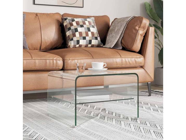 vidaXL Couchtisch Transparent 50×45×33 cm Hartglas