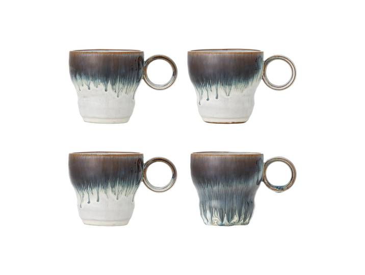 Bloomingville Tasse Nigel, lot de 4 Bleu
