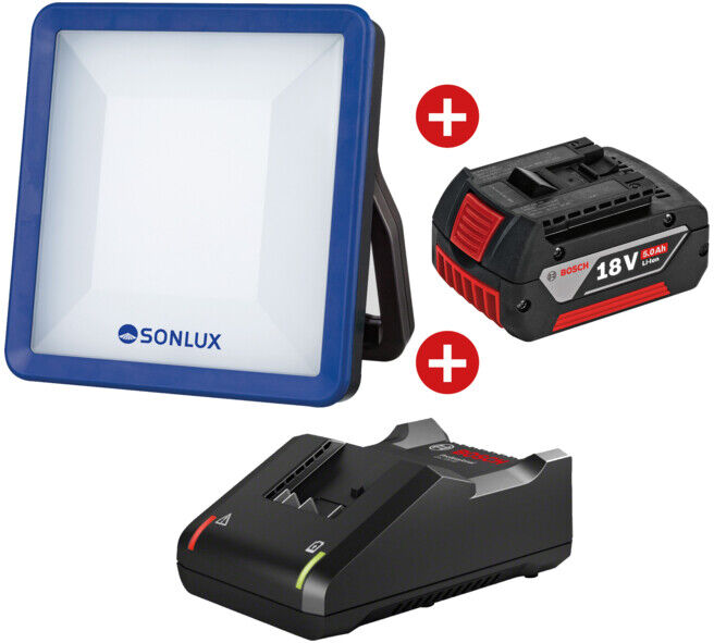 sonlux Lampe de travail LED 83-B1200-0006 avec batterie/chargeur BOSCH (83-B1200-0006)