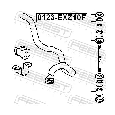 FEBEST Stange/Strebe, Stabilisator 0123exz10f Vorderachse für TOYOTA