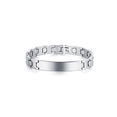 Gliederarmband FIRETTI "Schmuck Geschenk Classic Steel", silber (edelstahlfarben), Armbänder, Herren, 21cm, Edelstahl, Gliederarmband