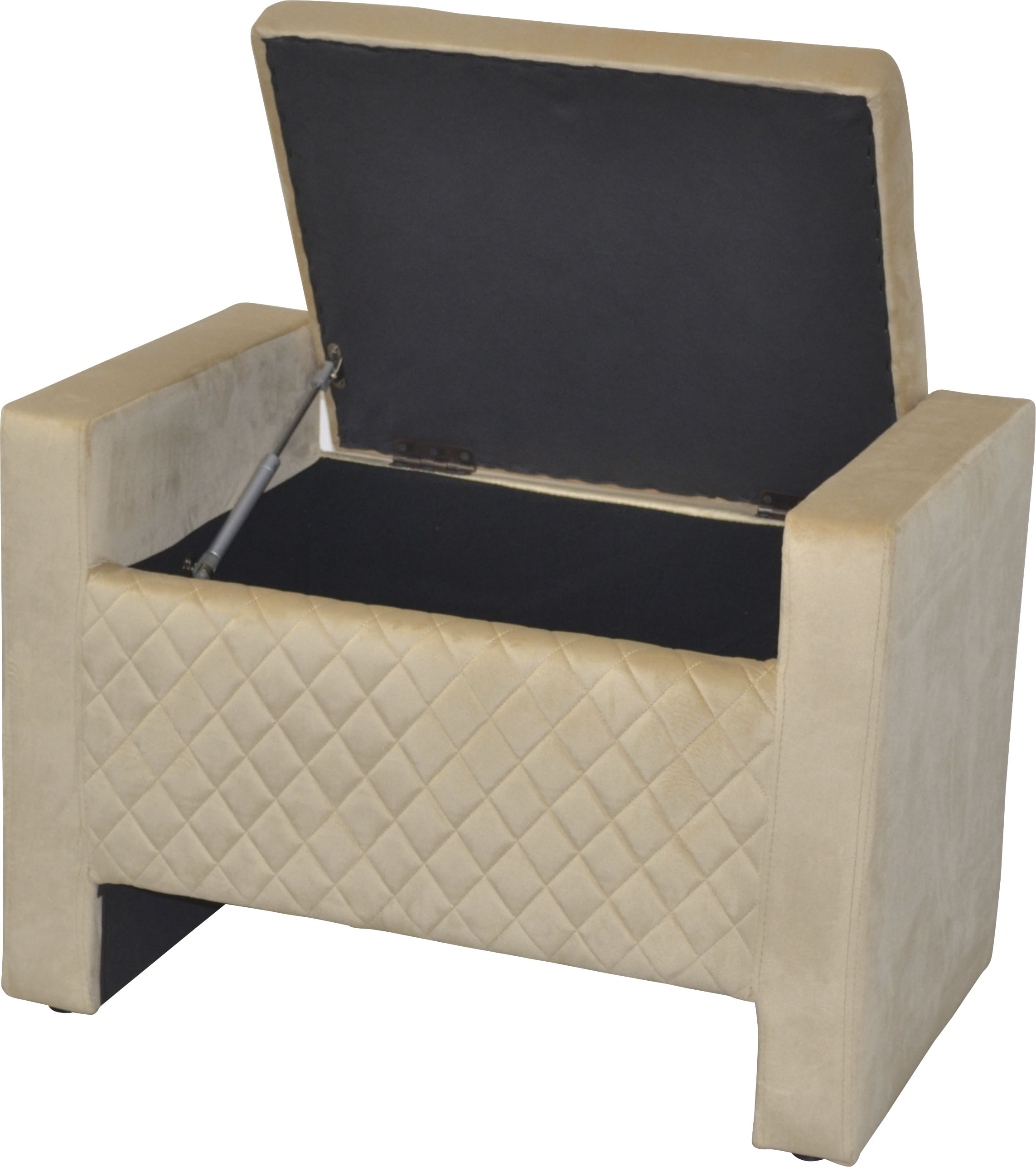 Sitztruhe INOSIGN, beige, B:75cm H:52cm T:45cm, Sitzbänke, Sitztruhe beige B/H/T: 75cm x 52cm x 45cm, Polyester