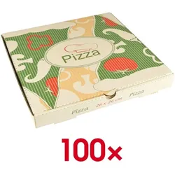 Papstar Pizzakartons »pure« 26 x 26 cm, 100 Stück weiß, 24x3x24 cm