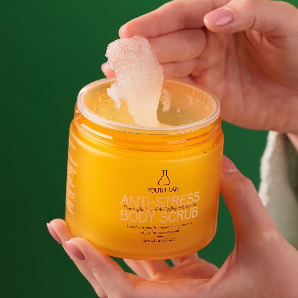 Youth Lab Anti-Stress Body Scrub Detoxifies and Hydrates 350g Bergamot, Jasmine & Vanila