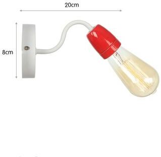 Youfap Market Colorful Ceramic LED Wall Lamp, Nordic Minimalist Bedside & Bathroom Wall Sconce red