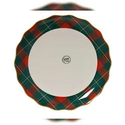 Christmas Decorations 1 Teller 26cm Porzellan Speiseteller Tartan Karomuster Weihnachtsgeschirr Weihnachtsteller Geschirr Weihnachten Küchengeschirr Essteller