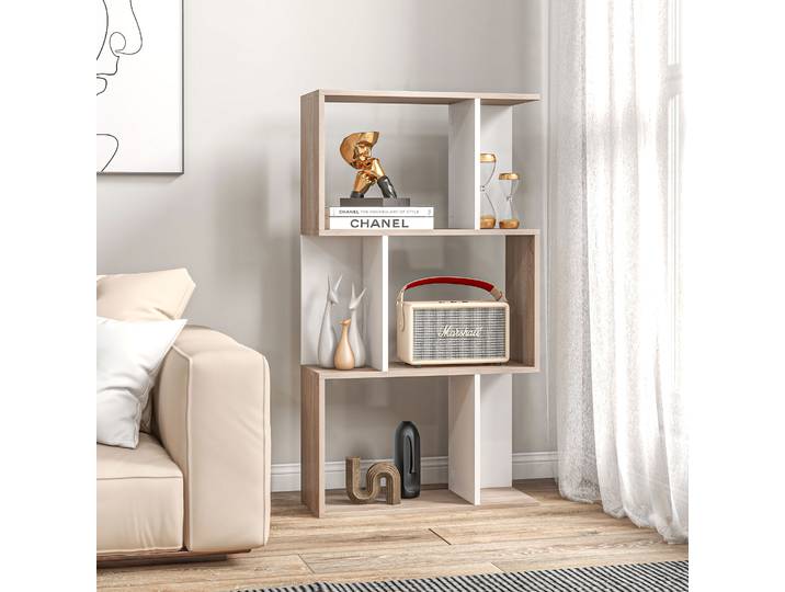 HOMCOM Étagère Moderne en Bois 3 Niveaux 60x24x111cm