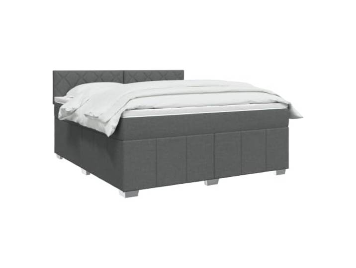 vidaXL Boxspringbett mit Matratze Dunkelgrau 180 x 200 cm Stoff Passt die Unterstützung an deine gewünschte Höhe an, Beleuchte deinen Raum mit flexibler Beleuchtung, Bietet ausgewogene