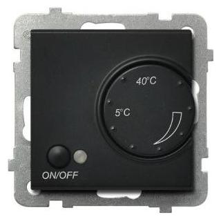 Ospel Sonata Temperaturregler mit Unterbodensensor Schwarzmetallic (RTP-1R). (RTP-1R/m/33)