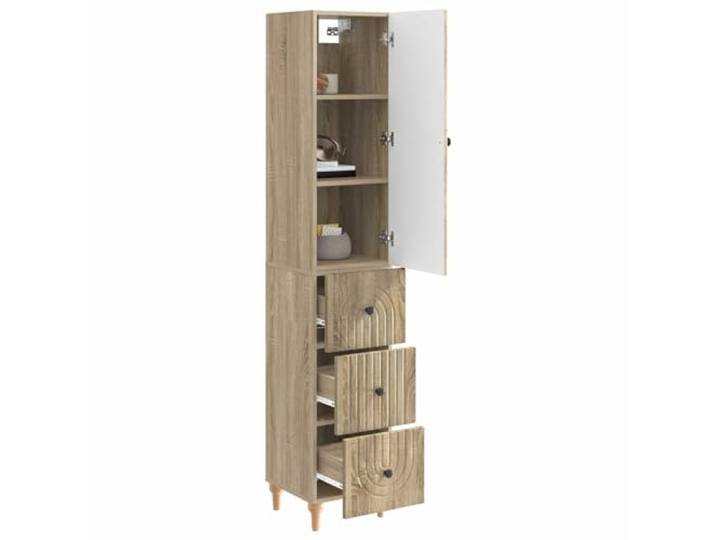 KTHLBRH 2-teiliges Schrank-Set 33 x 34,5 x 90 cm Technisches Holz, widerstandsfähig gegen atmosphärische Einwirkungen, Verwendung im Innen- und Außenbereich, für Wohnzimmer