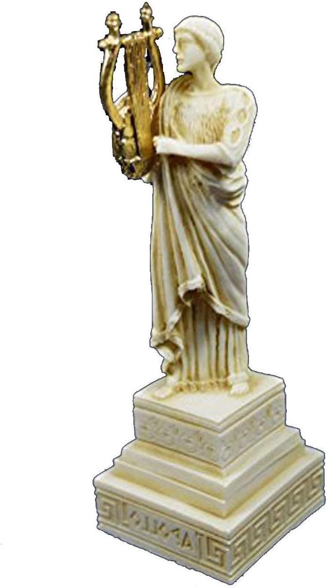 Griekse God Beeld - Mythologisch Figuur - Wit - Hoogte: 16 cm