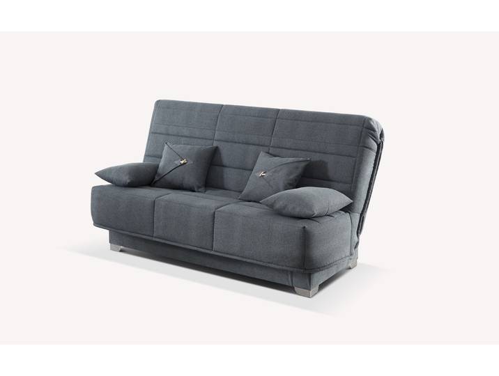Banquette Clic-Clac Tissu LUCIEN - Gris - Couchage 130x188