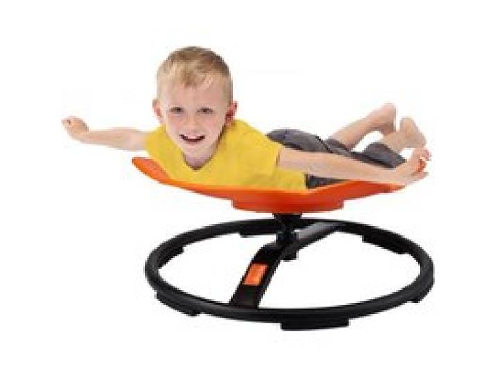VEVOR Chaise pivotante éléphant pour enfants, 100 kg, carrousel sensoriel pour autisme, siège rotatif à 360°, avec base en métal antidérapante, pour coordination, équilibre et concentration, orange