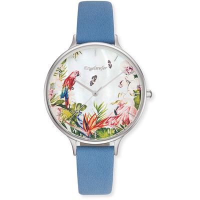 Quarzuhr ENGELSRUFER "Paradise", blau, Armbanduhren, Damen, Quarzuhr, Armbanduhr, Damenuhr, Lederarmband, analog