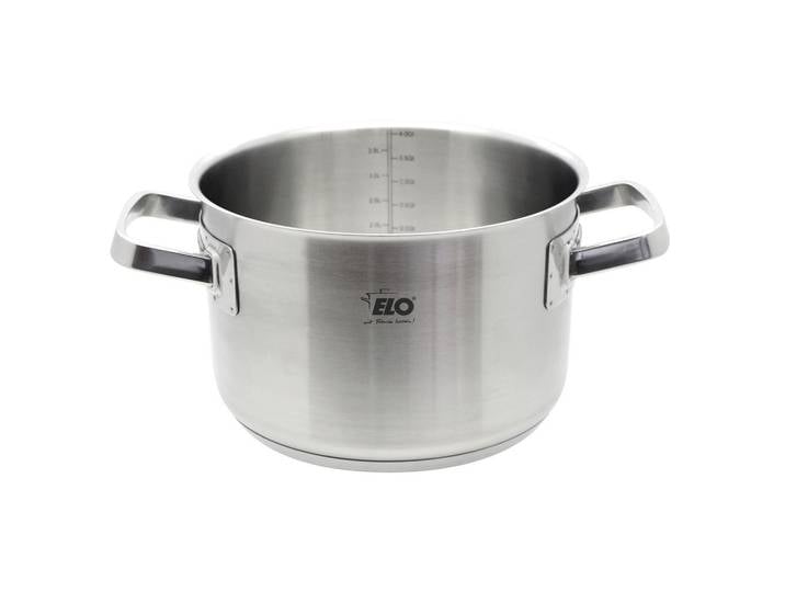 ELO Fleischtopf Profi Cuisine, Silber, Metall, 13,5 L, rund, backofengeeignet, Kochen, Töpfe, Fleischtöpfe