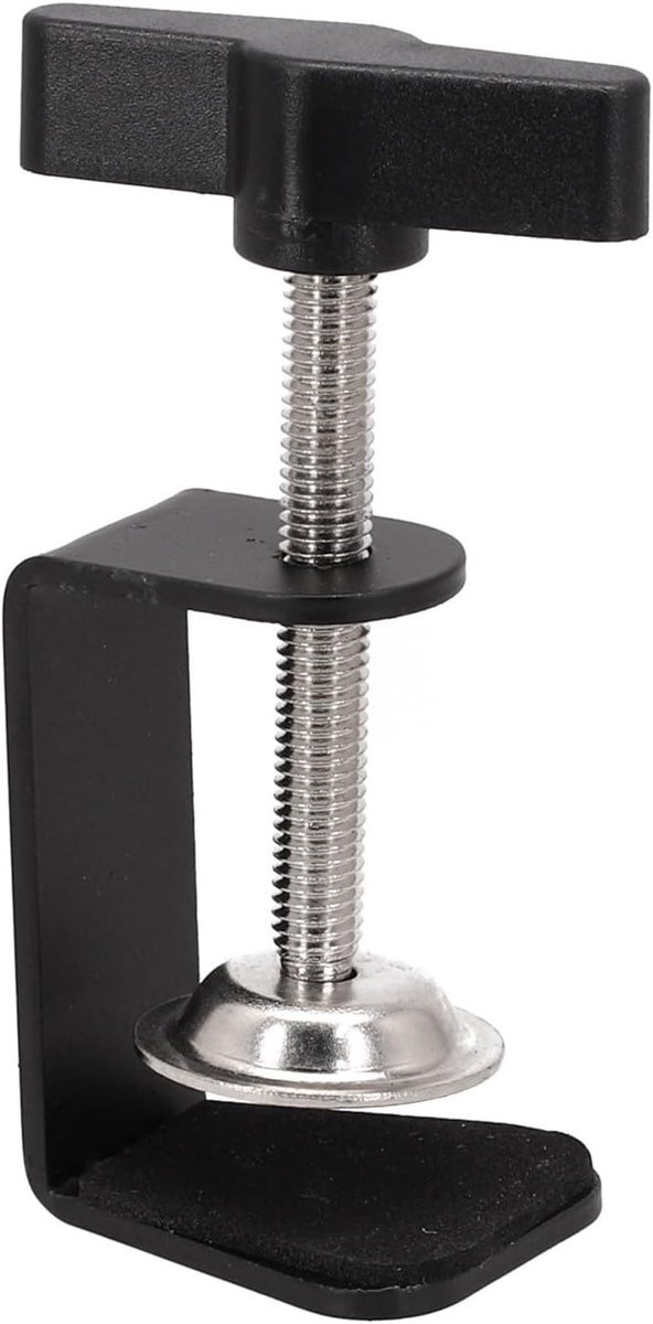 Heavy Duty RVS Tafelmontage Klem voor Bureauhouder in Zilverkleurig met 5cm Klemhoogte