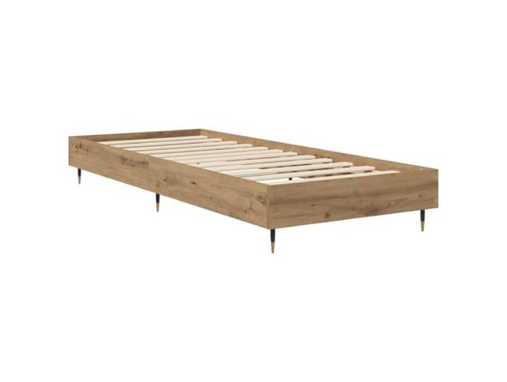 SKTQYQO Bettgestell Eiche Handwerk 80 x 200 cm Technisches Holz, feste Lattenroste, Kapazität 140 kg, pflegeleicht