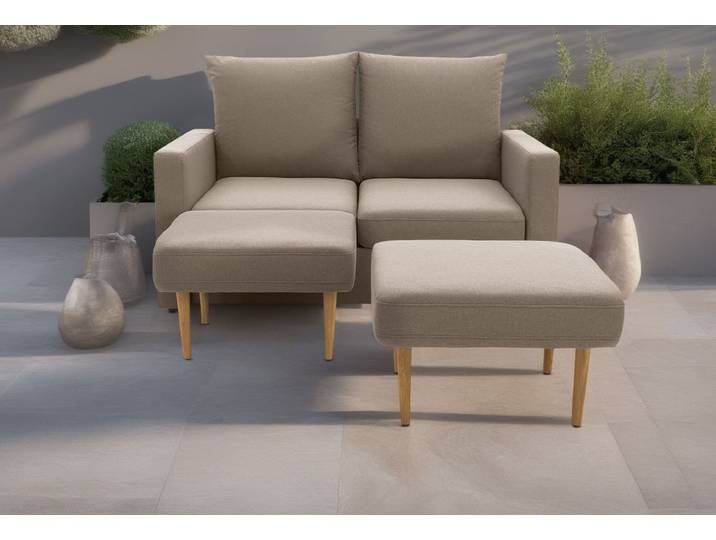 DOMO collection Slunce, Outdoor-Raumwunder 2-Sitzer inkl. 2 Hocker, Outdoor geeignet