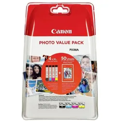 Canon, Druckerpatrone, CLI-571XL Photo Value Pack (BK, C, G, M)