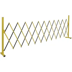 PROREGAL Alu Absperrgitter | HxB 103,5x300cm | Scherengitter Zaun Schutzgitter | Gelb-Schwarz | ausziehbar