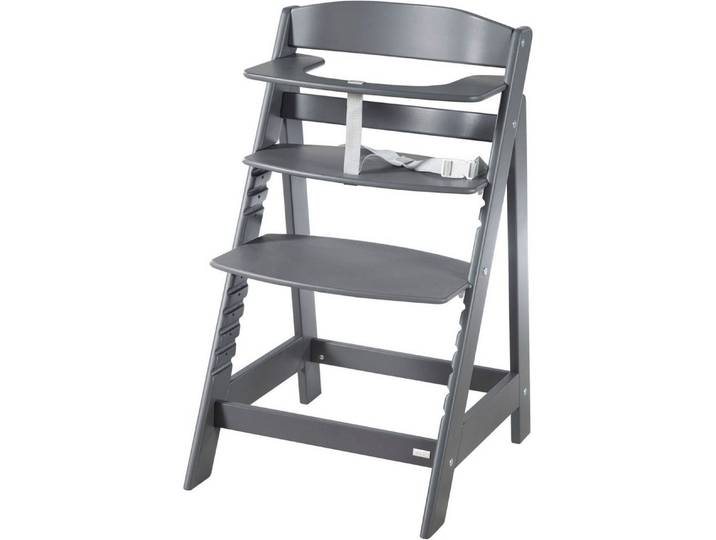 roba® Hochstuhl Treppenhochstuhl Sit Up Click 'N' Flex, anthrazit, aus Holz
