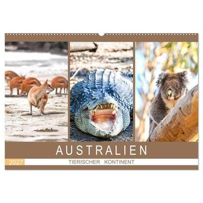 Australien, tierischer Kontinent (Wandkalender 2027 DIN A2 quer), CALVENDO Monatskalender