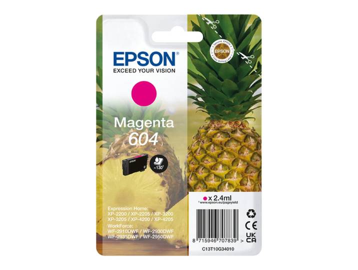 Epson 604 inktcartridge 1 stuk compatibel normaal rendement magenta