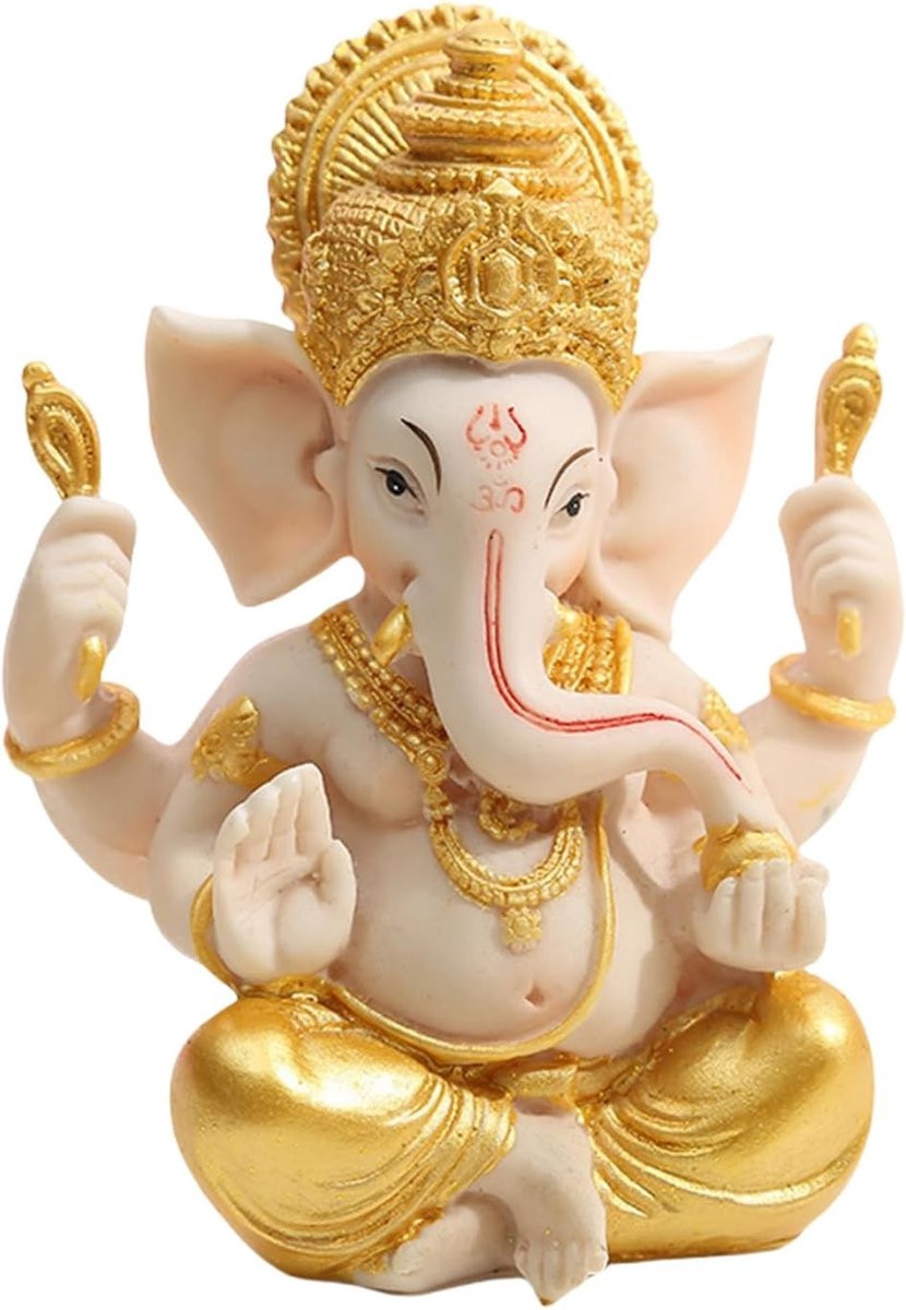 Ganesha Beeld - Decoratieve Olifant Sculptuur voor op Tafel