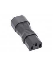InLine Netzadapter IEC 60320 C14 / C13 3pol. Kaltgeräte 3-polig Schwarz (16723A)