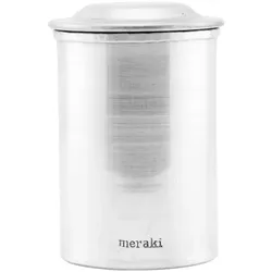 Meraki Dose mit Deckel Silber-Finish, Höhe 10,5 cm, ∅ 10,5 cm