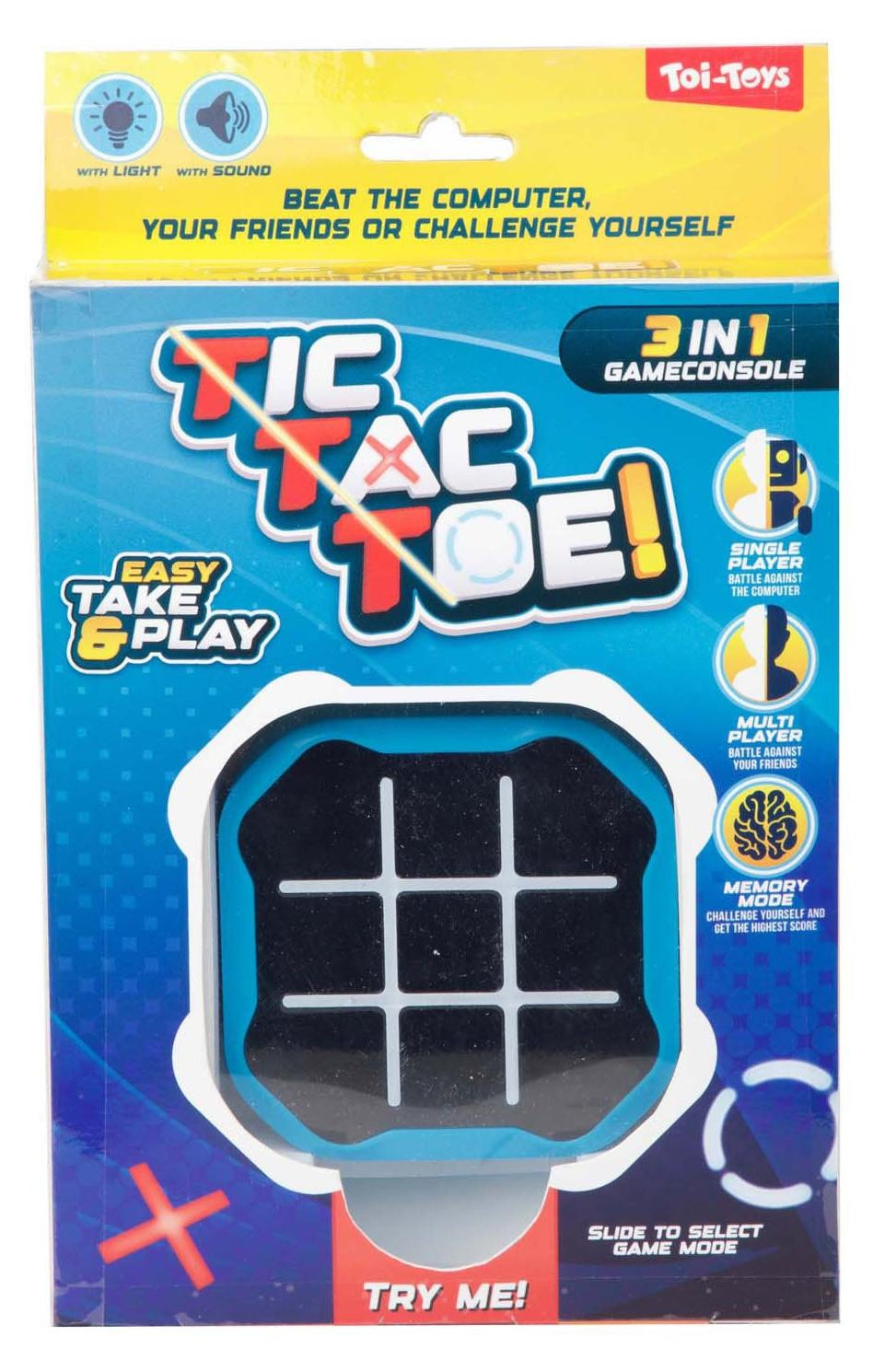 Toi-Toys Tic-Tac-Toe elektronisch sorteerspel, 3 stuks