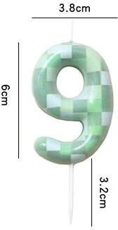 Uplifted Goods Green Theme Digital Birthday Cake Candle Set 9