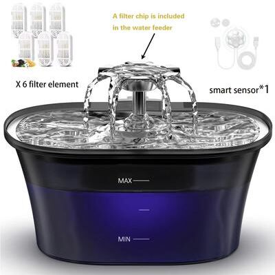 Inspire Essentials PureFlow Smart Pet Water Fountain add 6filters Sensor l