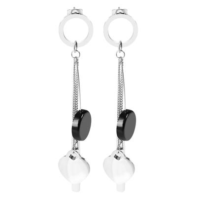 Kettenanhänger ADELIA´S "Anhänger – Herz Münzanhänger aus Edelstahl", schwarz (silber), Schmuckanhänger, Damen, Edelstahl, Kettenanhänger, Ein stilvolles Geschenk für besondere Momente