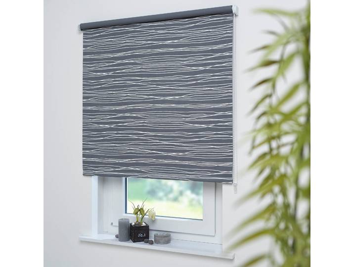Seitenzugrollo LIEDECO Dekor Sahara Gr. 4, grau (sahara, grau), B:102cm H:180cm, Polyester, Rollos, Seitenzugrollo