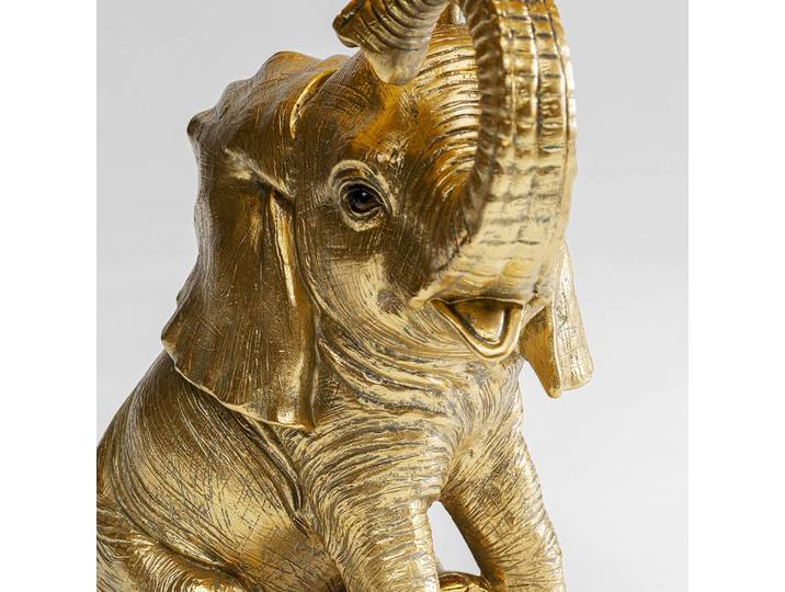 KARE Designer Tischlampe Happy Elefant, messing / gold, für Wohn- / Esszimmer, Kunststoff, Design